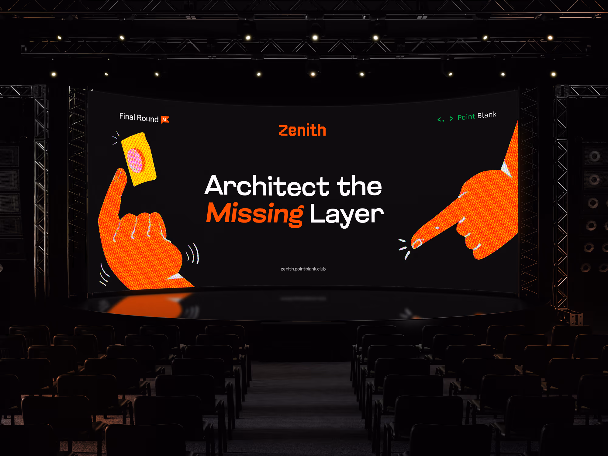 Zenith hackathon brand identity and event site